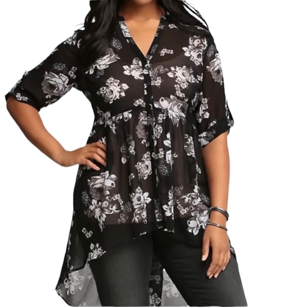Torrid Floral Hi Lo Top